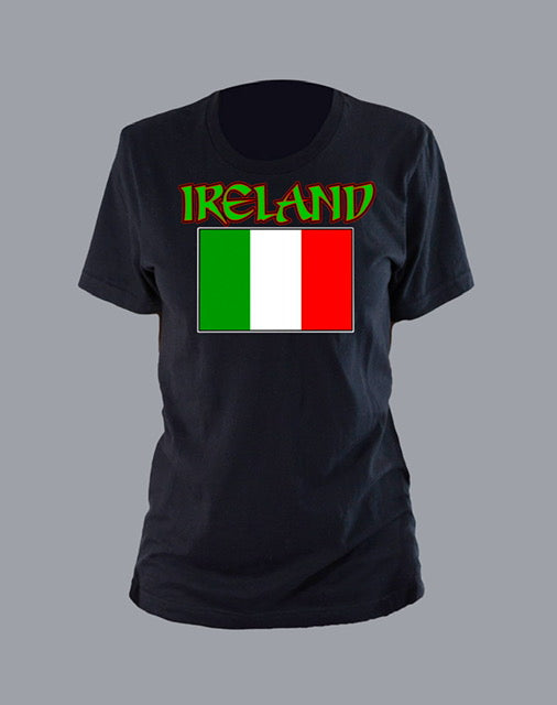 Unisex international tee with flag and emblem