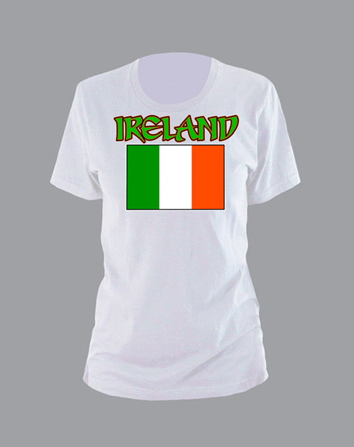 Unisex international tee with flag and emblem